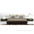 Modern italy design bed, european simple wooden and fabric bed A-B35.